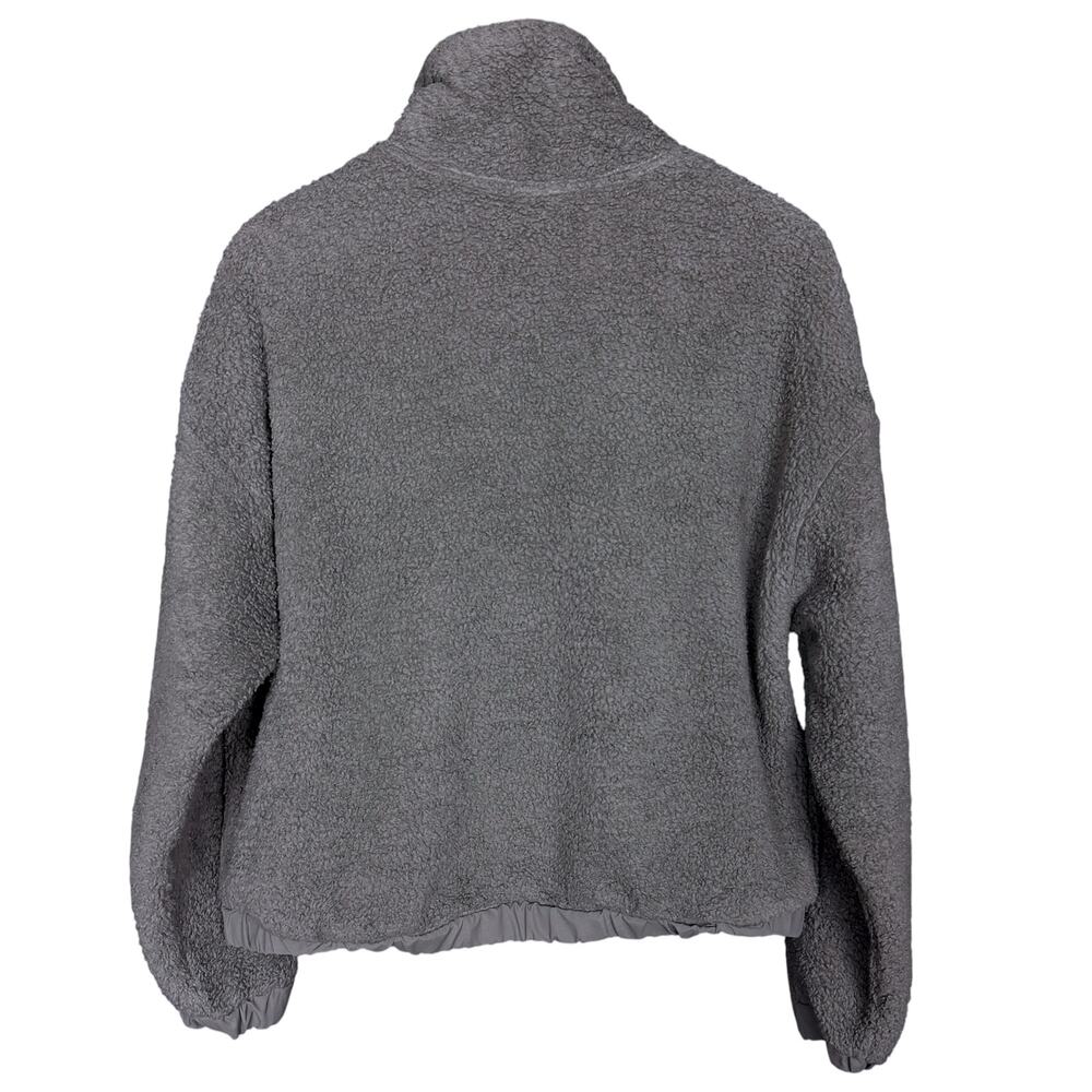 Vuori Women's Size Medium Gray Fleece Cozy Sherpa Full Zip Jacket Workout Run - Picture 10 of 10